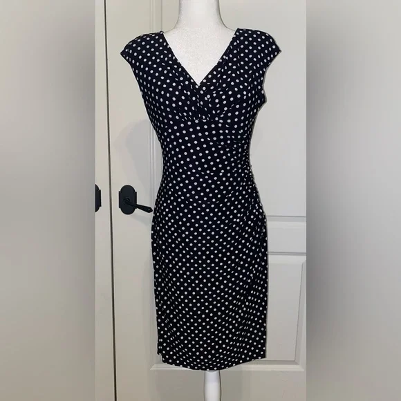 Lauren Ralph Lauren | Dresses | Lauren By Ralph Lauren Black Dress W White Polka Dots Size 4 | Poshmark Lauren Ralph Lauren | Dresses | Lauren By Ralph Lauren Black Dress W White Polka Dots Size 4 | Poshmark